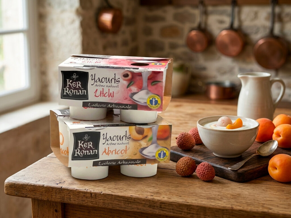 deux nouvelles recettes de yaourts au lait entier abricot litchi