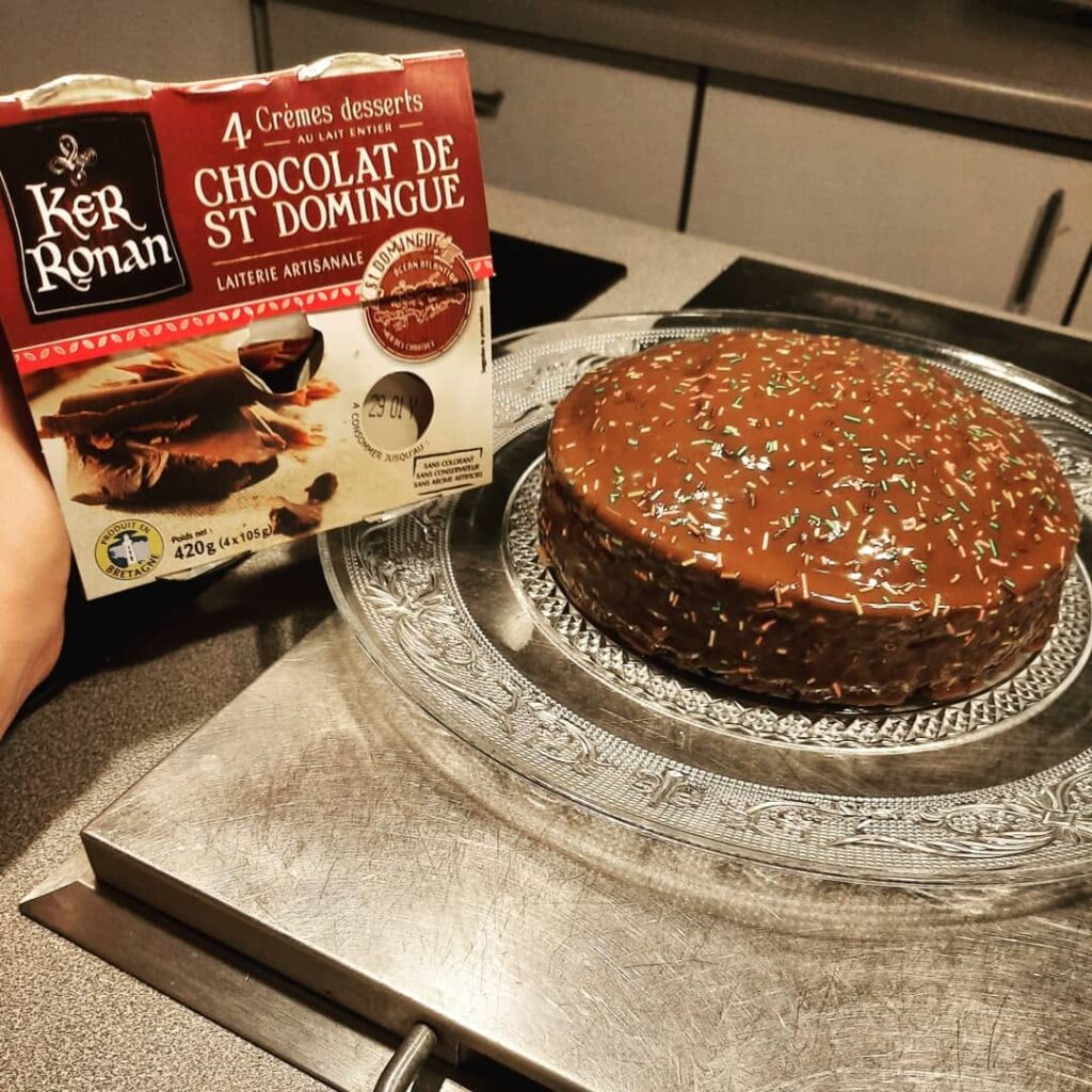 gateau creme chocolat