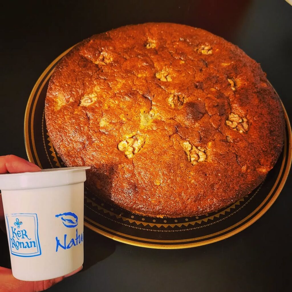 gateau yaourt banane noix