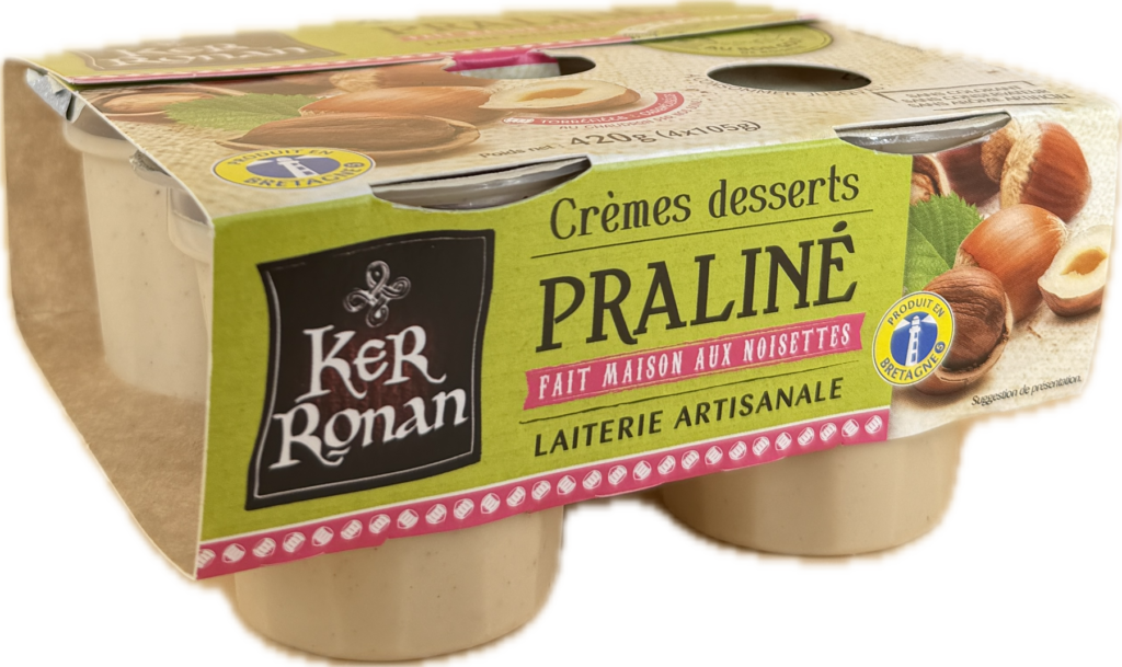 ker ronan cremes desserts praline noisettes anjou pack 1