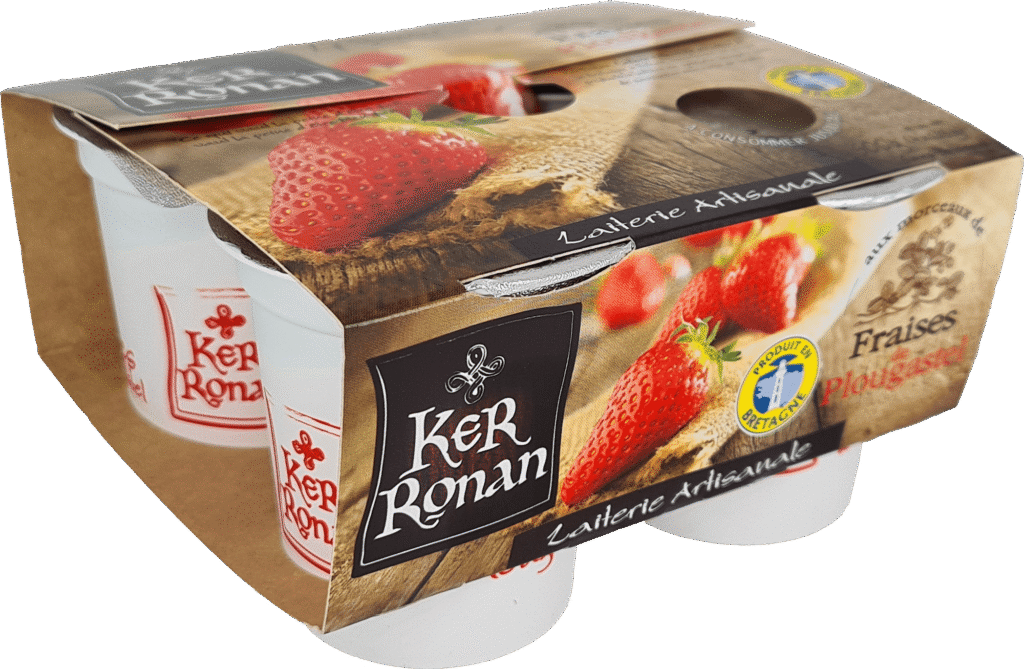 ker ronan yaourt lait entier fraises de plougastel pack