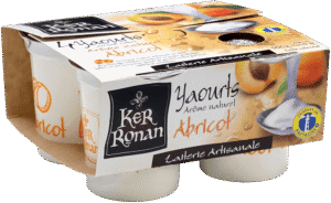 ker ronan yaourts lait entier abricot pack