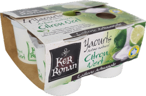ker ronan yaourts lait entier citron vert pack