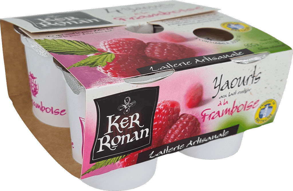 ker ronan yaourts lait entier framboise pack