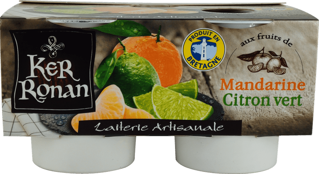 ker ronan yaourts lait entier mandarine citron vert pack front