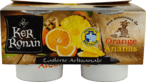 ker ronan yaourts lait entier orange ananas pack front
