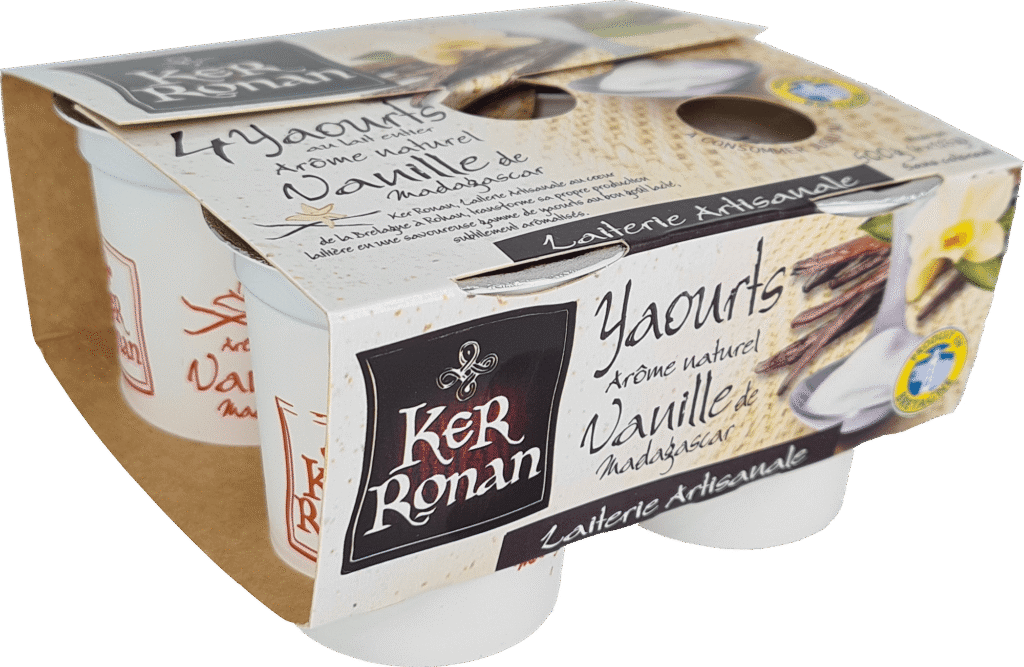 ker ronan yaourts lait entier vanille de madagascar pack