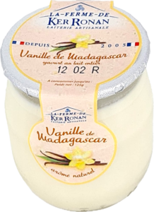 ker ronan yaourts lait entier vanille de madagascar pot en verre