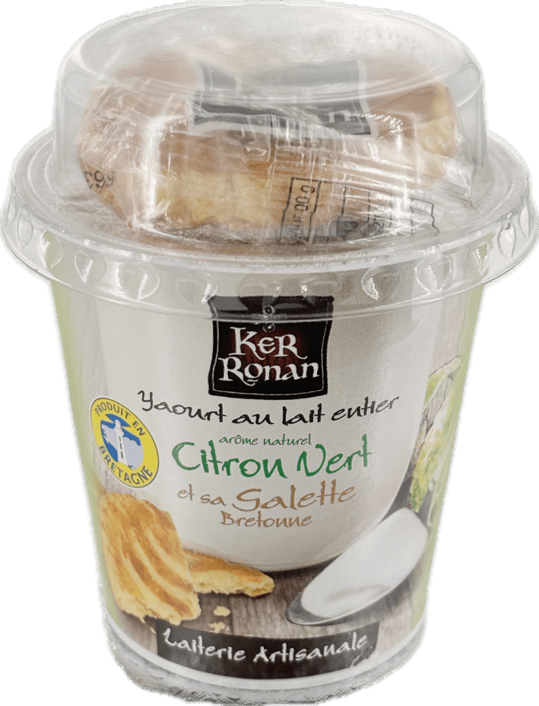 snackings yaourt au lait entier citron vert et sa galette bretonne pack