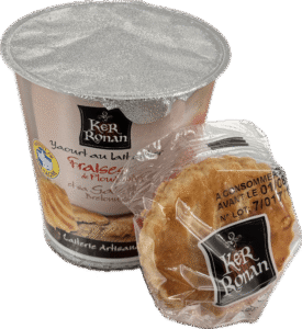 snackings yaourt au lait entier fraises de plougastel et sa galette bretonne pack unbox
