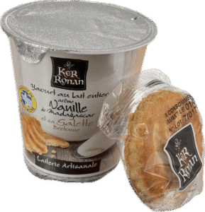 snackings yaourt au lait entier vanille de madagascar et sa galette bretonne pack unbox