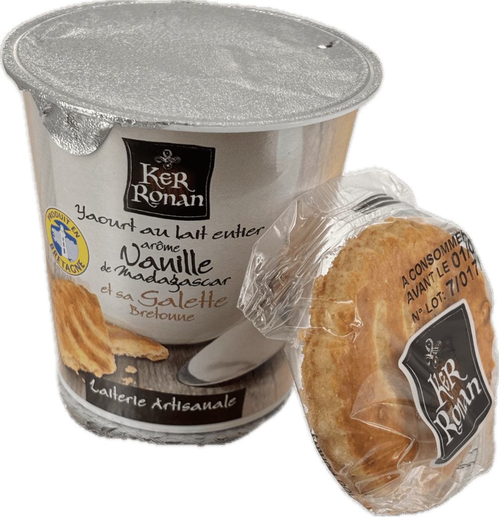 snackings yaourt au lait entier vanille de madagascar et sa galette bretonne pack unbox