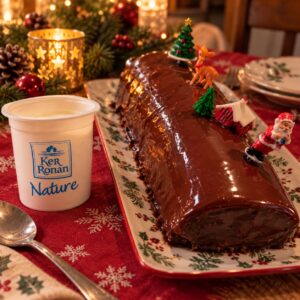 Bûche de Noël au yaourt nature Ker Ronan