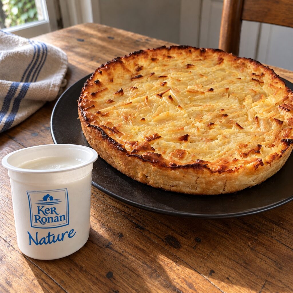 Flan aux pommes et yaourt nature Ker Ronan
